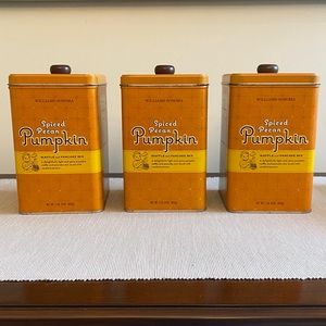 Williams Sonoma Spiced Pecan Pumpkin Waffle & Pancake Tins Set of 3